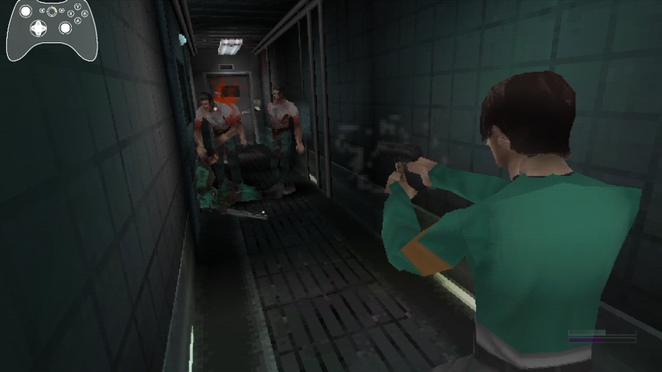 Fig 3 - Great claustrophobic framing with the camera and tight corridor